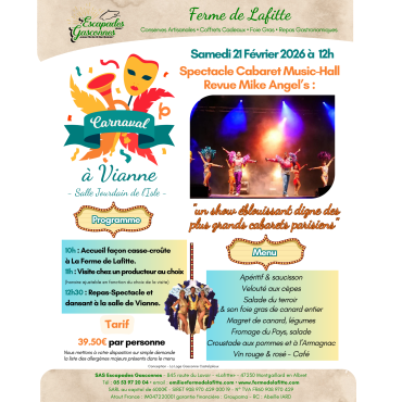 Carnaval : Spectacle Cabaret Music Hall