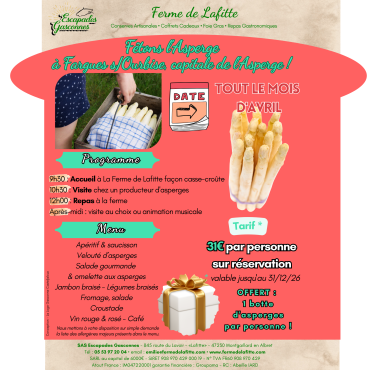 Fêtons l'Asperge à Fargues s/Ourbise, capitale de l'Asperge !  